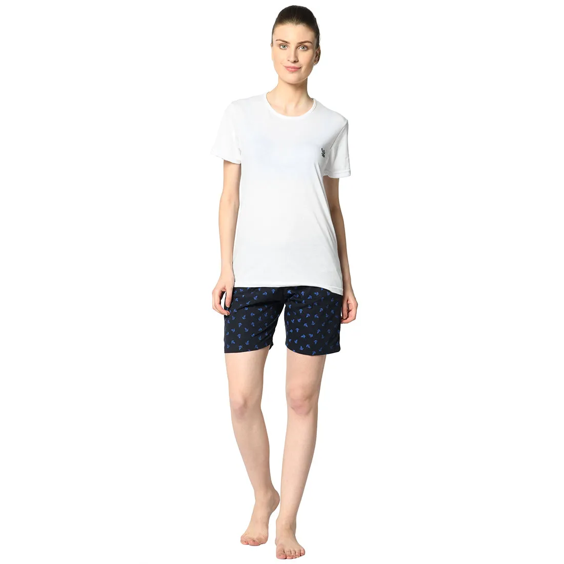 Vimal Jonney Dark Blue Shorts For Women's