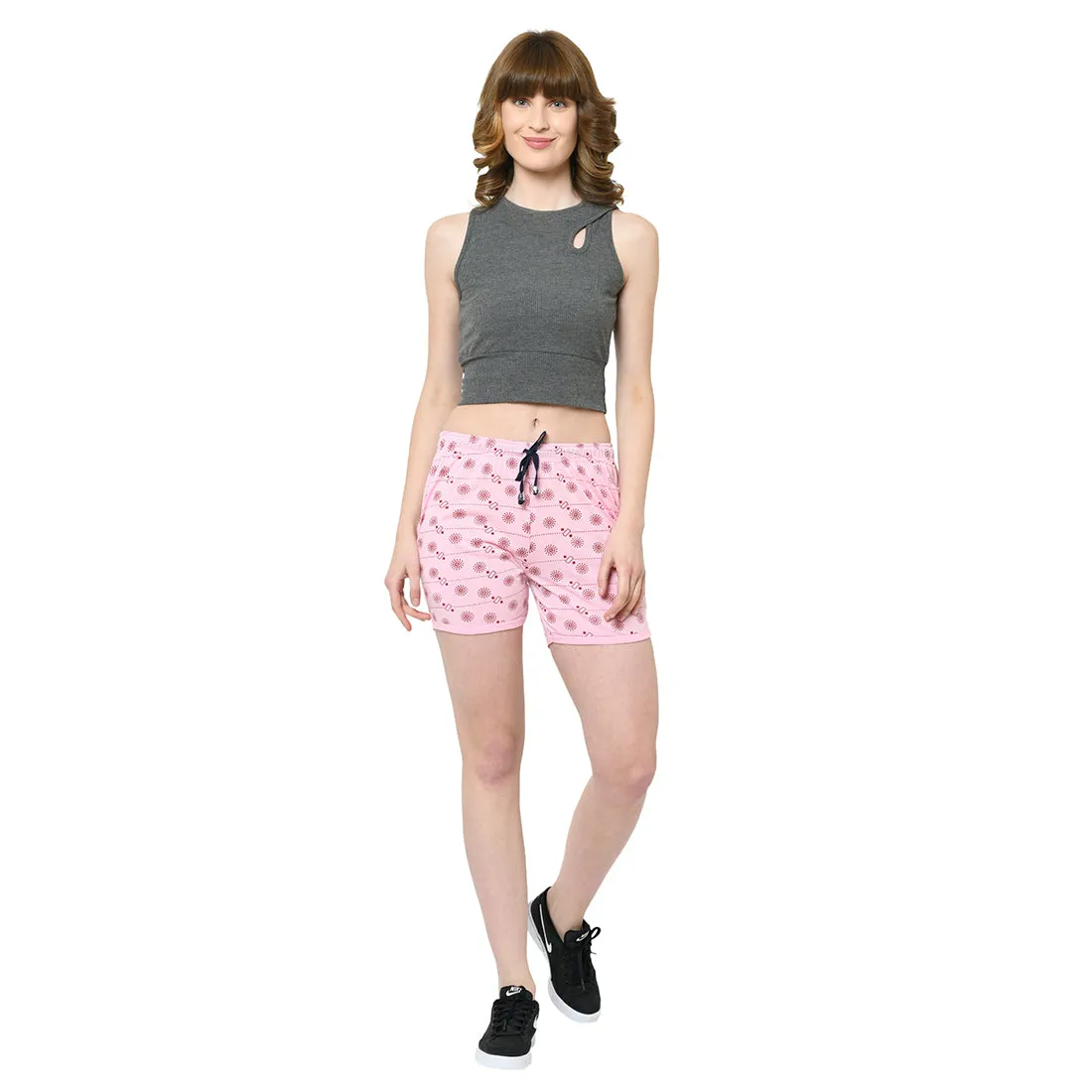 Vimal Jonney Pink Color Shorts For Women
