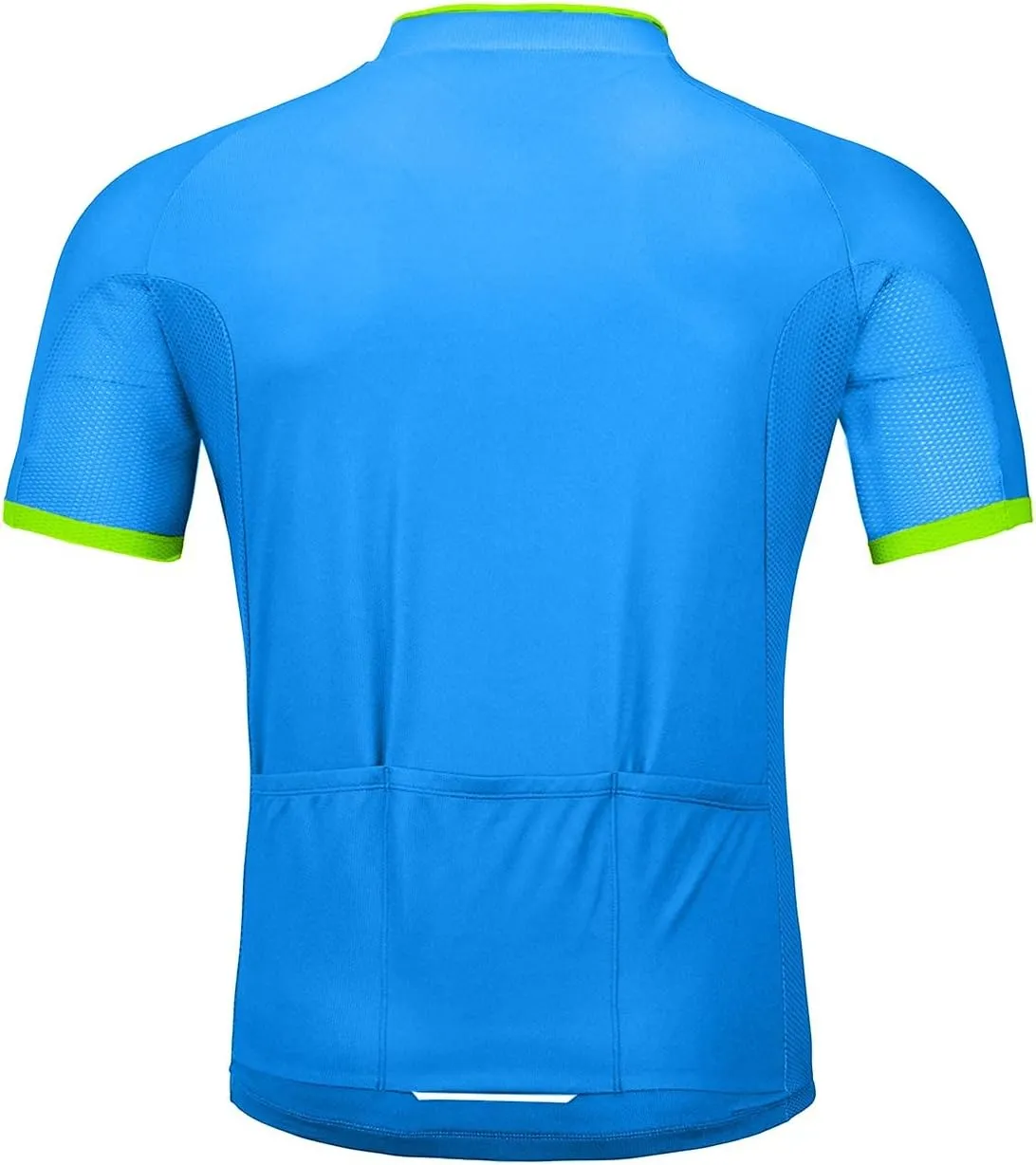 wantdo Men's Cycling Jerseys Mountain Bike MTB Jersey Short Sleeve Bike Shirts Breathable Quick Dry Cycling Clothing