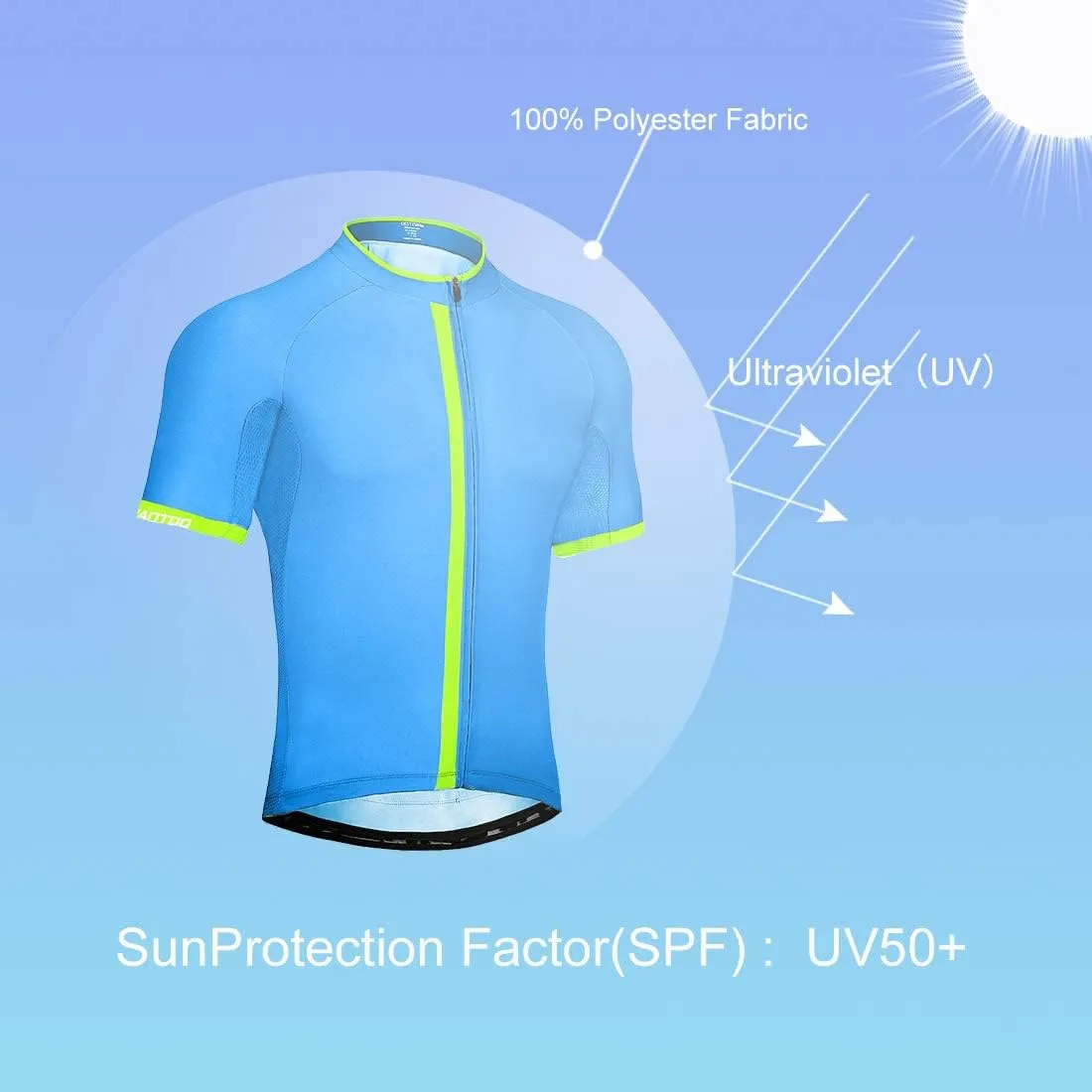 wantdo Men's Cycling Jerseys Mountain Bike MTB Jersey Short Sleeve Bike Shirts Breathable Quick Dry Cycling Clothing