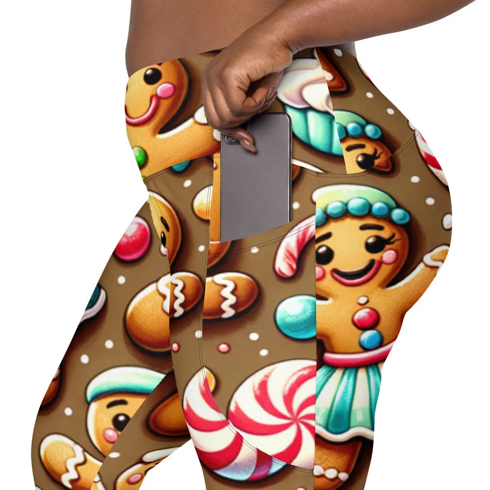 Whimsical Winter Wear Leggings with Pockets