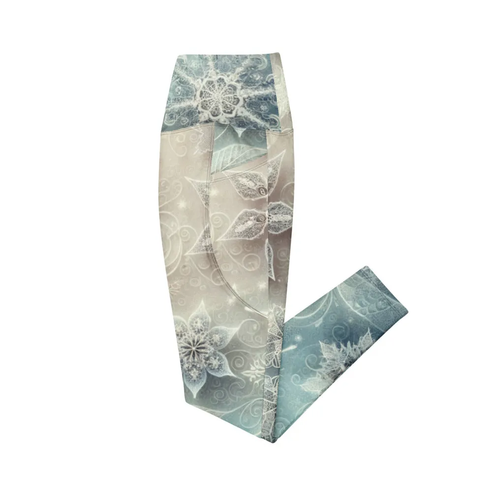 Whimsical Winter Wear Leggings with Pockets