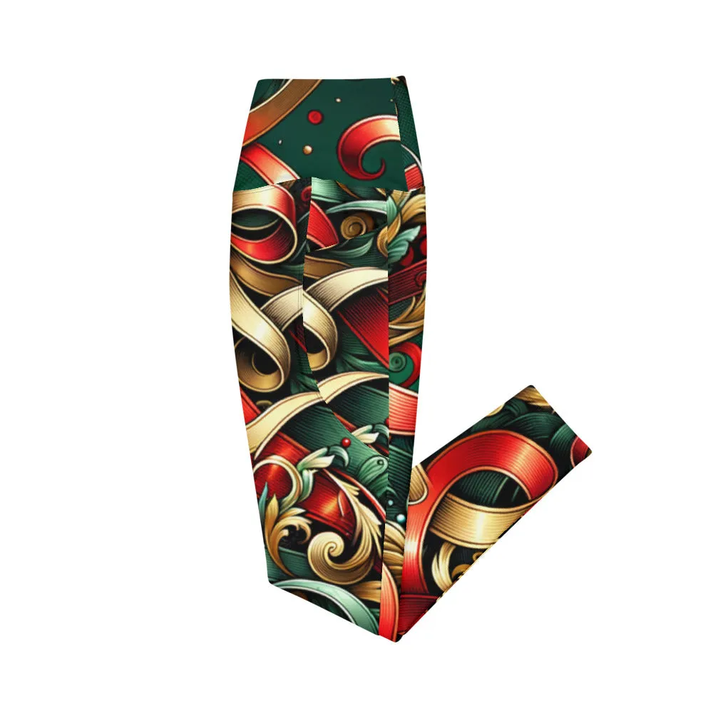 Whimsical Winter Wear Leggings with Pockets