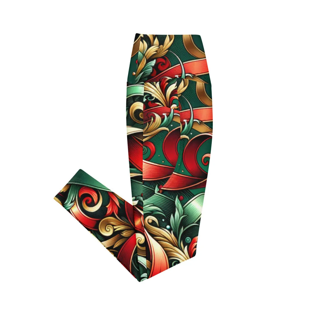 Whimsical Winter Wear Leggings with Pockets