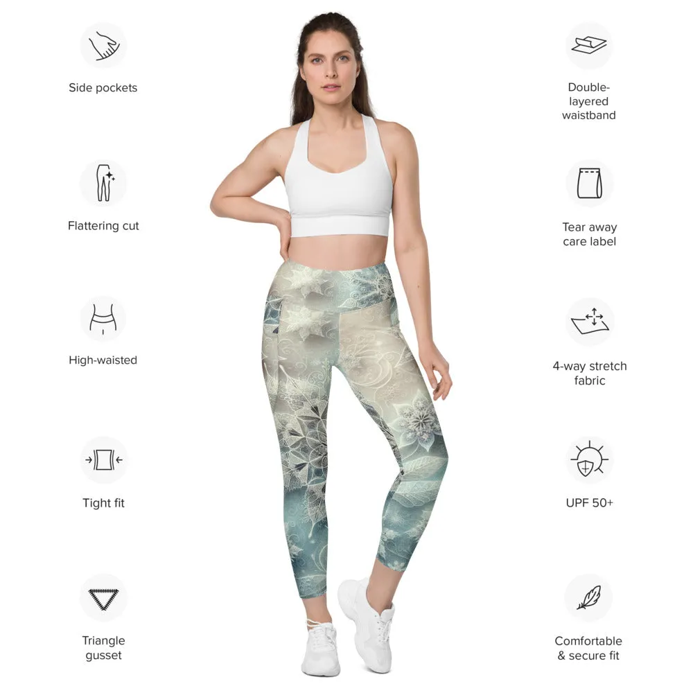 Whimsical Winter Wear Leggings with Pockets