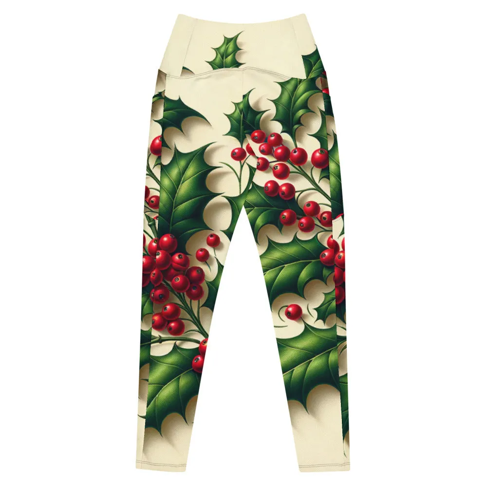 Whimsical Winter Wear Leggings with Pockets