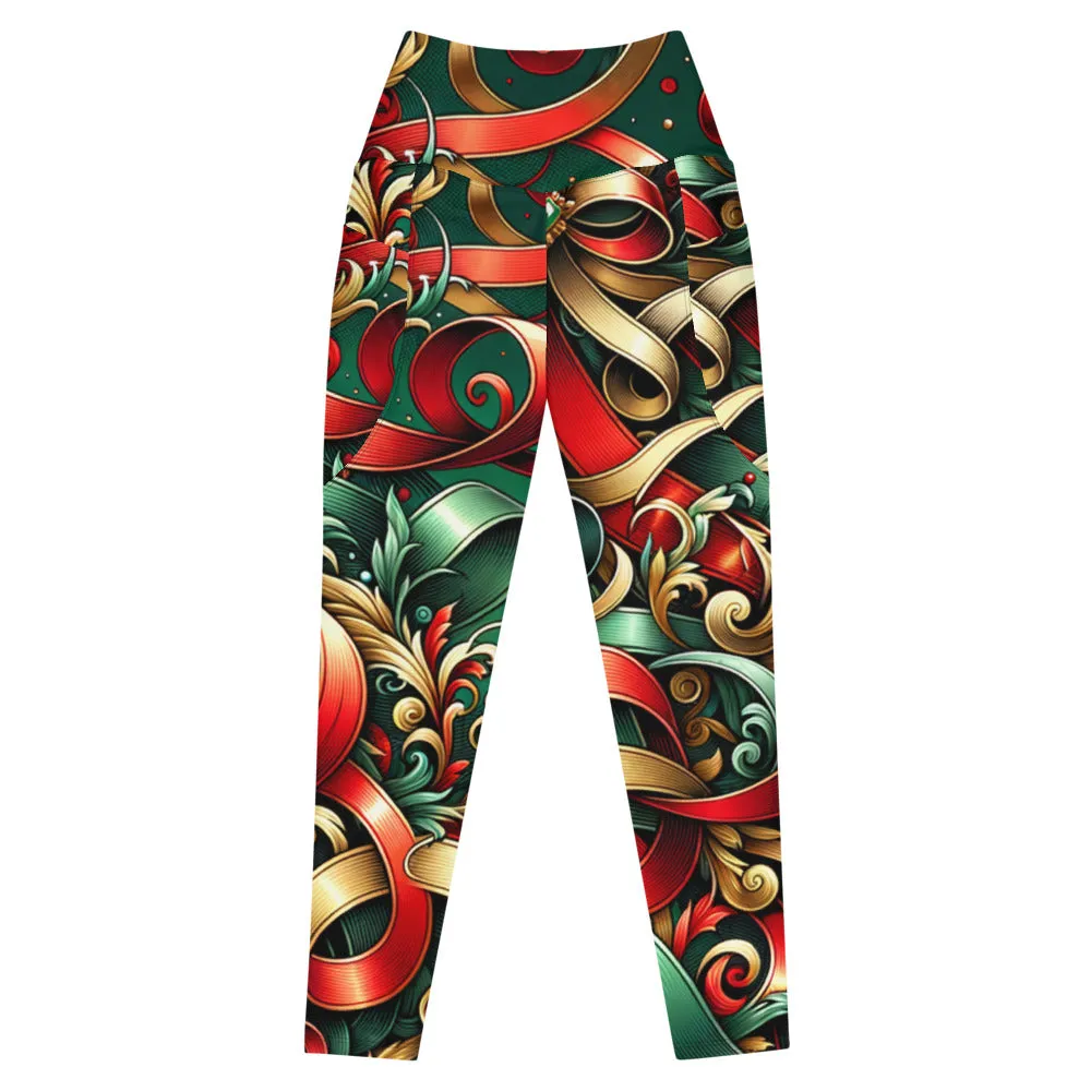 Whimsical Winter Wear Leggings with Pockets