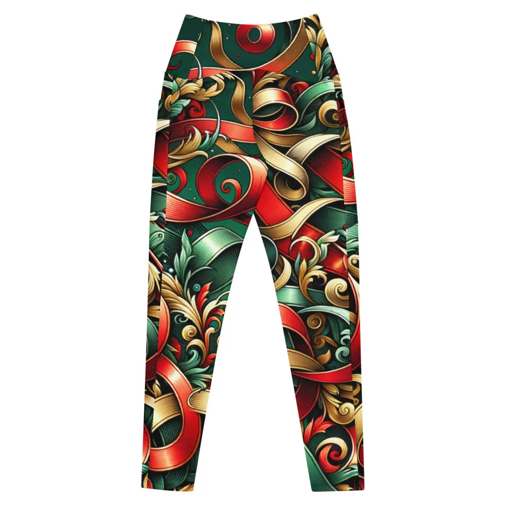 Whimsical Winter Wear Leggings with Pockets