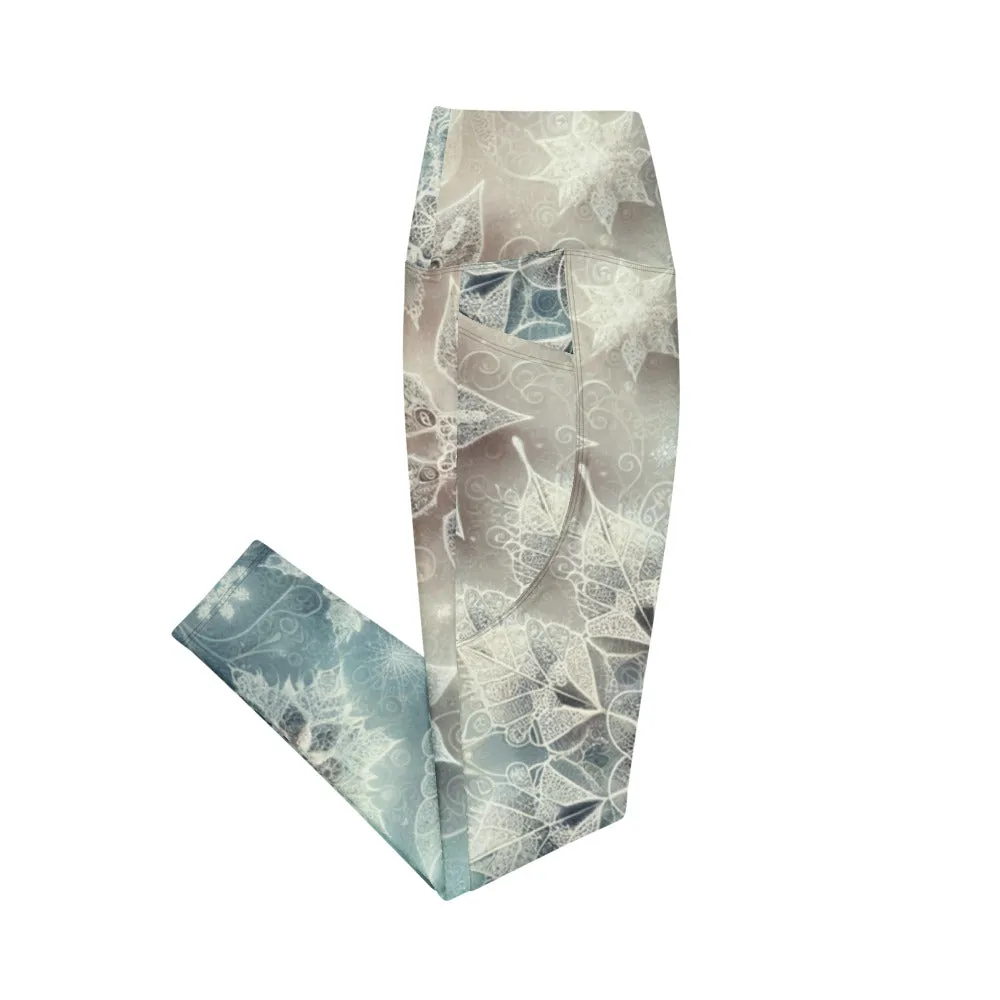 Whimsical Winter Wear Leggings with Pockets